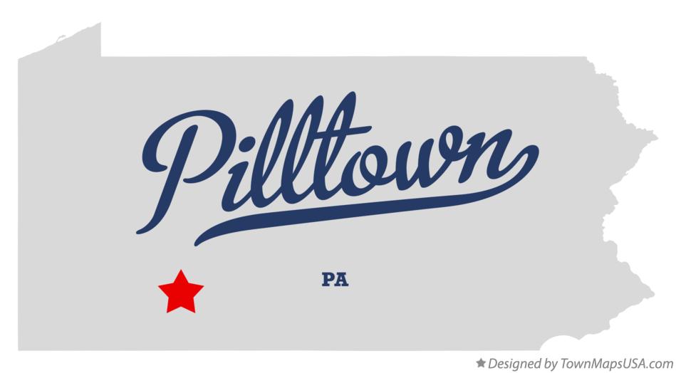 Map of Pilltown Pennsylvania PA