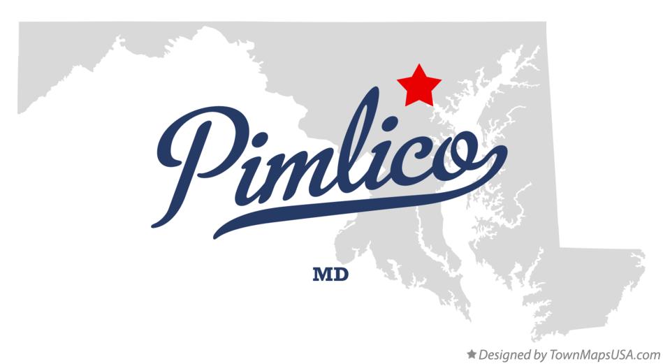 Map of Pimlico Maryland MD