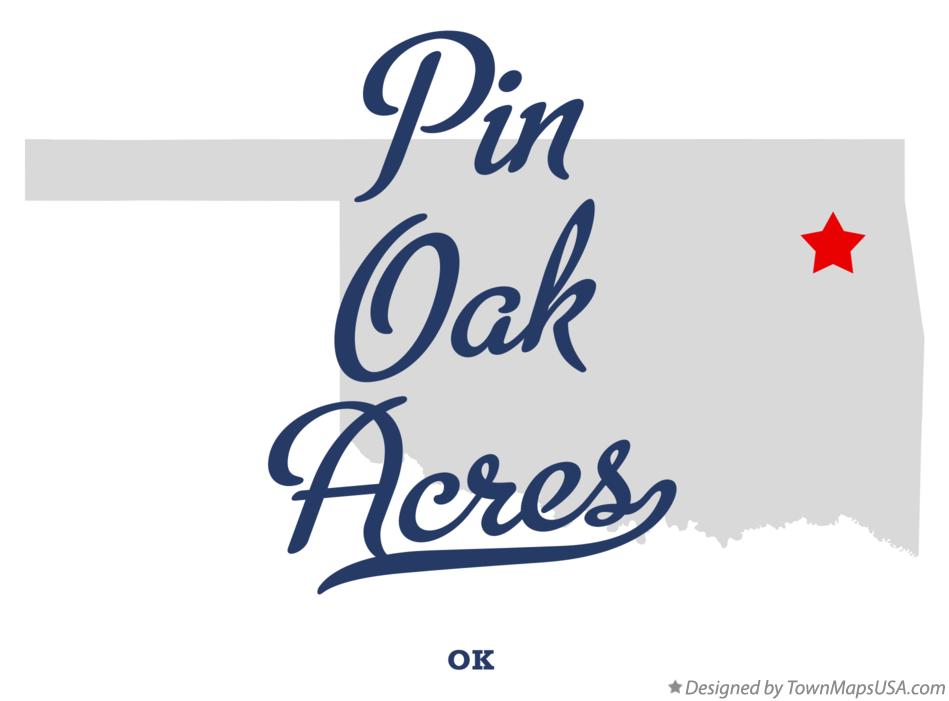 Map of Pin Oak Acres Oklahoma OK