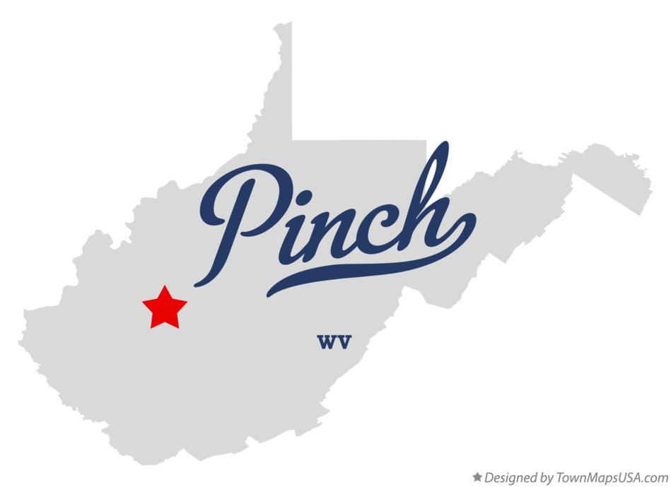 Map of Pinch West Virginia WV