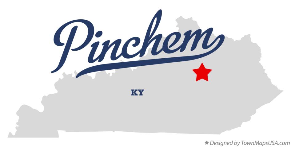 Map of Pinchem Kentucky KY