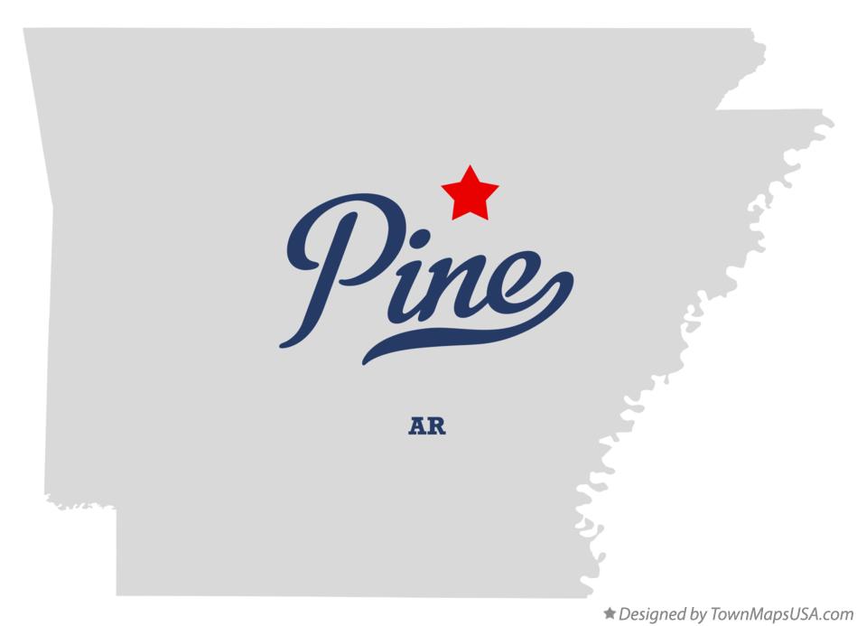 Map of Pine Arkansas AR