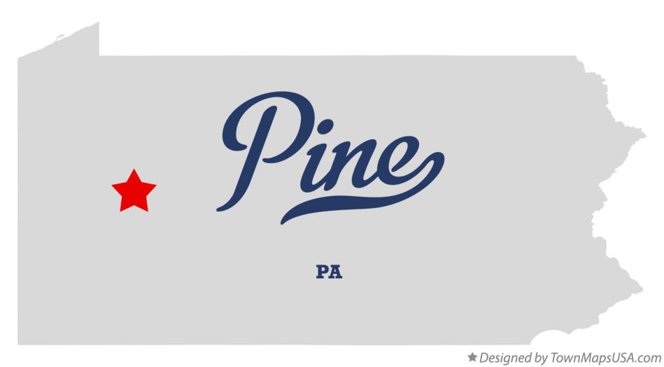 Map of Pine Pennsylvania PA