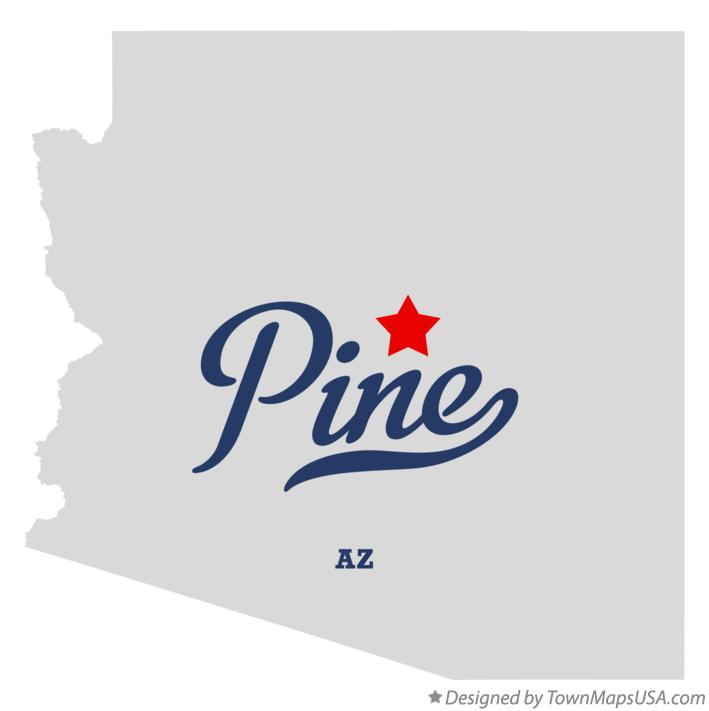 Map of Pine Arizona AZ