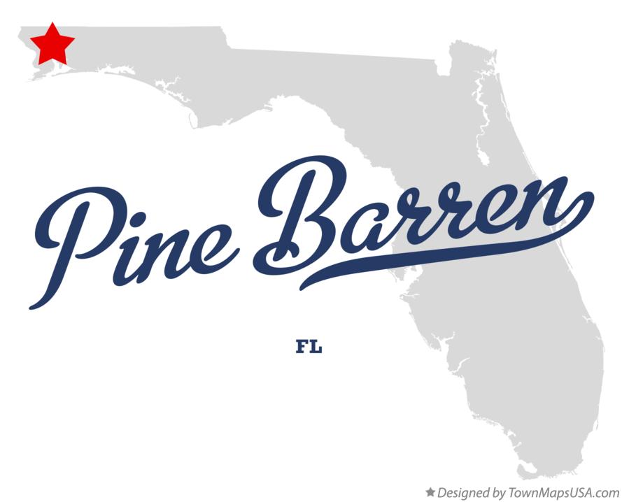 Map of Pine Barren Florida FL