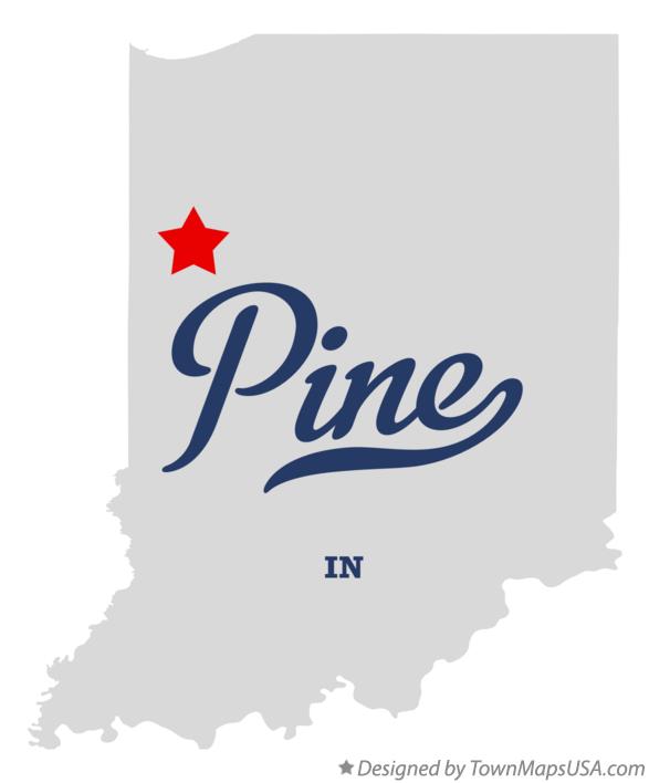 Map of Pine Indiana IN