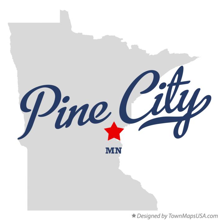 Map of Pine City Minnesota MN