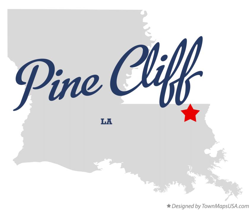 Map of Pine Cliff Louisiana LA