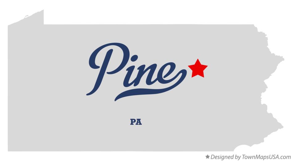 Map of Pine Pennsylvania PA
