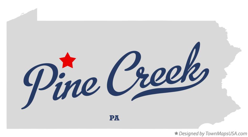 Map of Pine Creek Pennsylvania PA