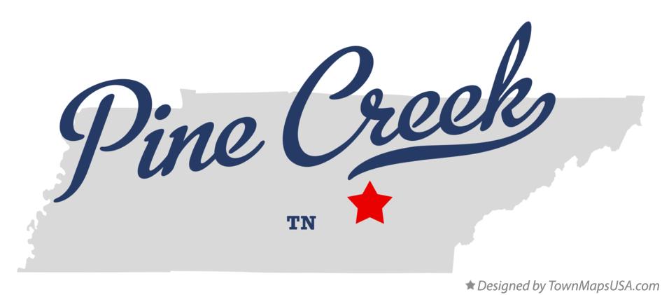 Map of Pine Creek Tennessee TN