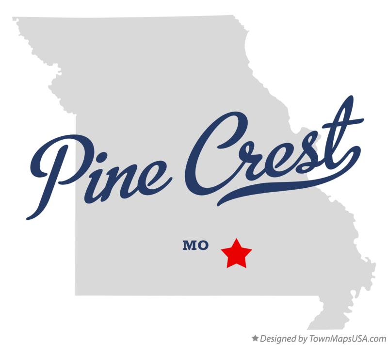 Map of Pine Crest Missouri MO