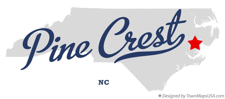 Map of Pine Crest North Carolina NC