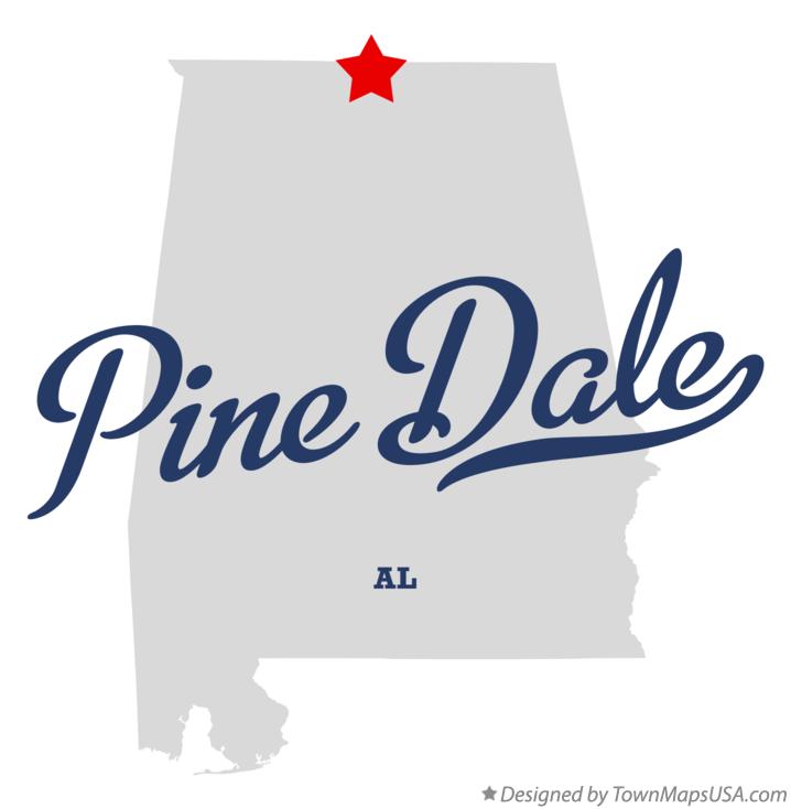 Map of Pine Dale Alabama AL