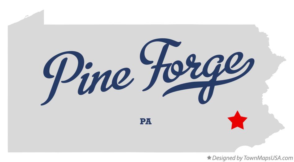 Map of Pine Forge Pennsylvania PA