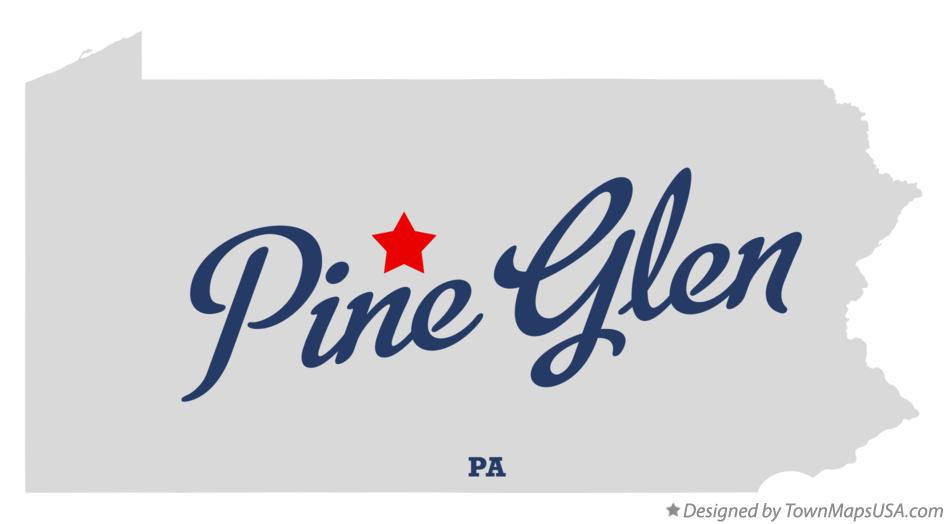 Map of Pine Glen Pennsylvania PA