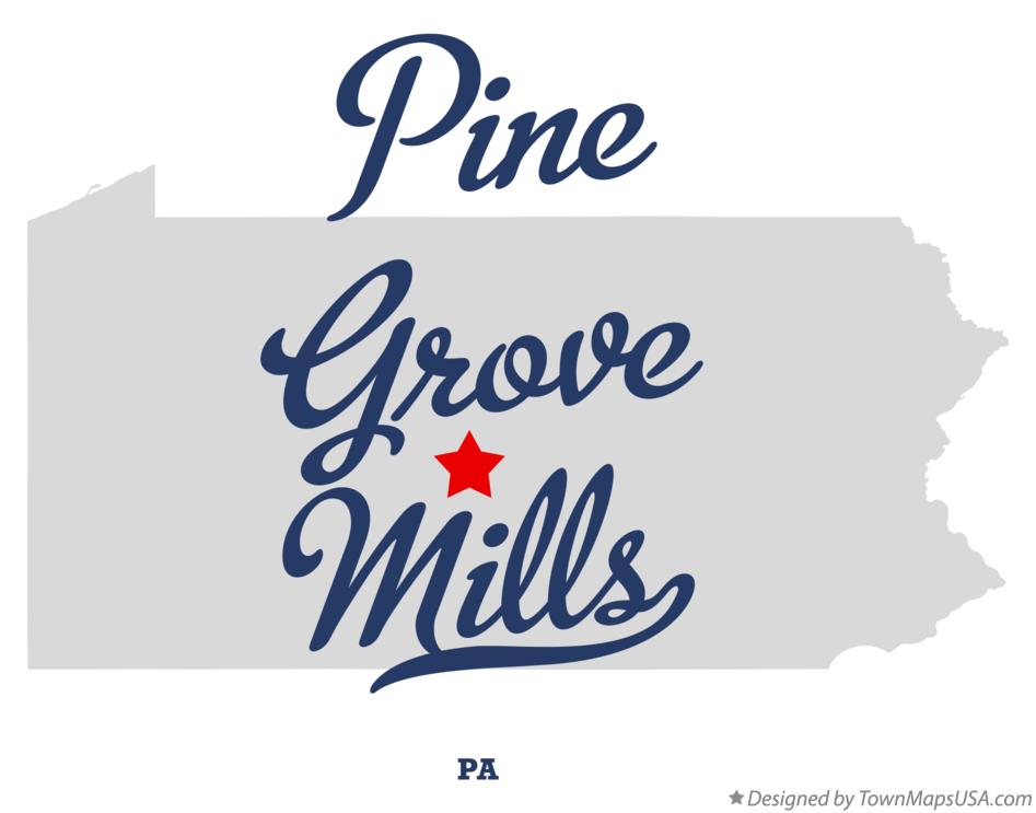 Map of Pine Grove Mills Pennsylvania PA