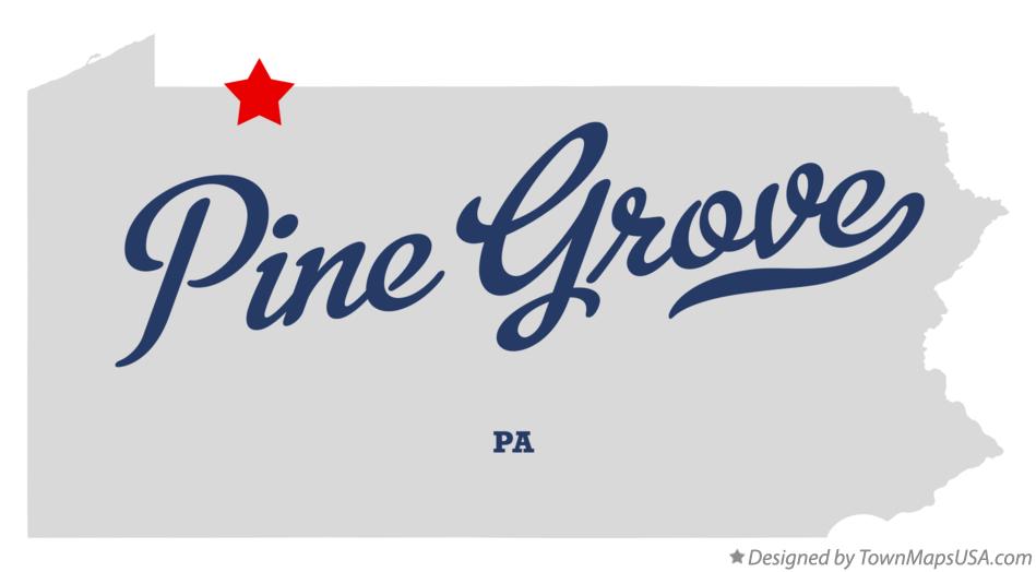 Map of Pine Grove Pennsylvania PA