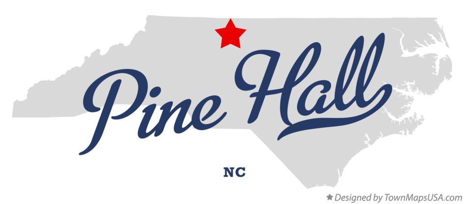 Map of Pine Hall North Carolina NC