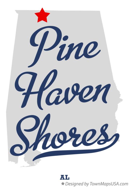 Map of Pine Haven Shores Alabama AL