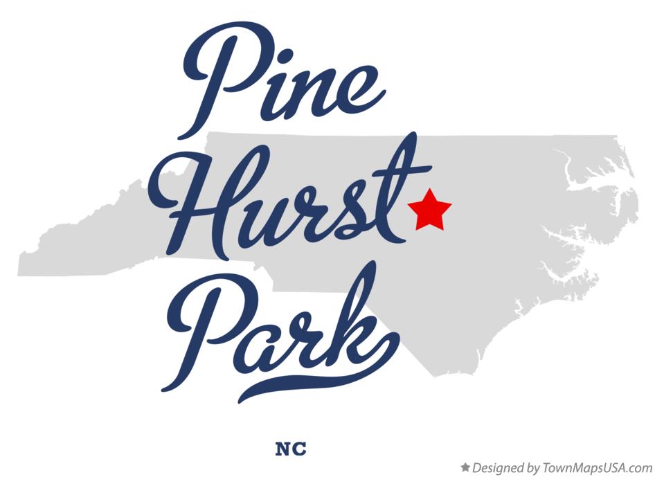 Map of Pine Hurst Park North Carolina NC