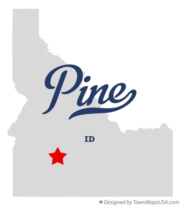 Map of Pine Idaho ID