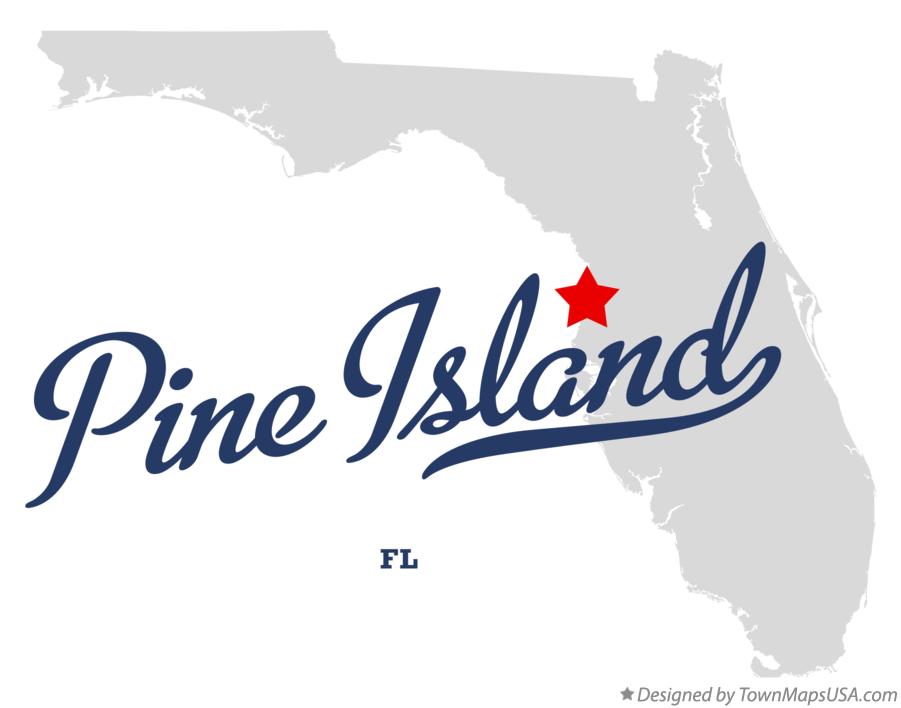 Map of Pine Island Florida FL