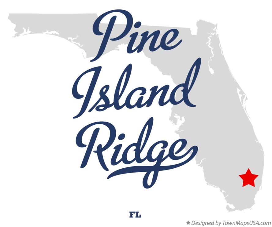 Map of Pine Island Ridge Florida FL