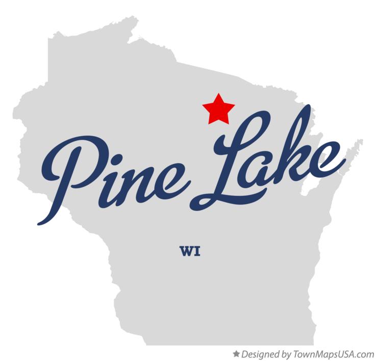 Map of Pine Lake Wisconsin WI