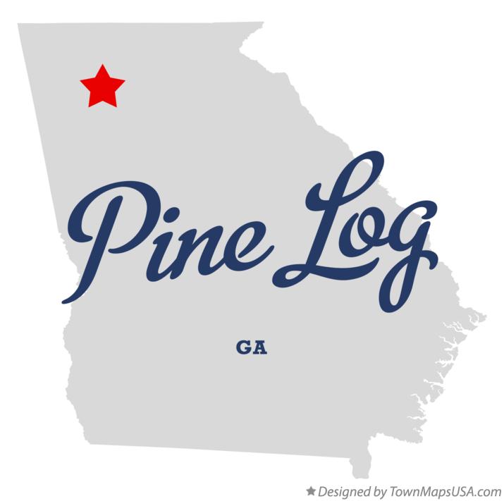 Map of Pine Log Georgia GA