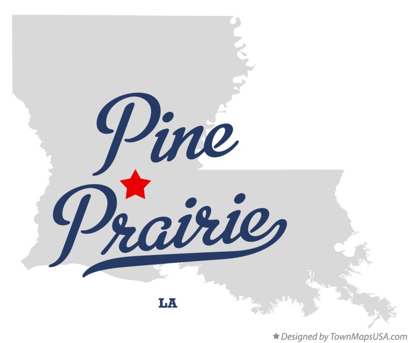 Map of Pine Prairie Louisiana LA