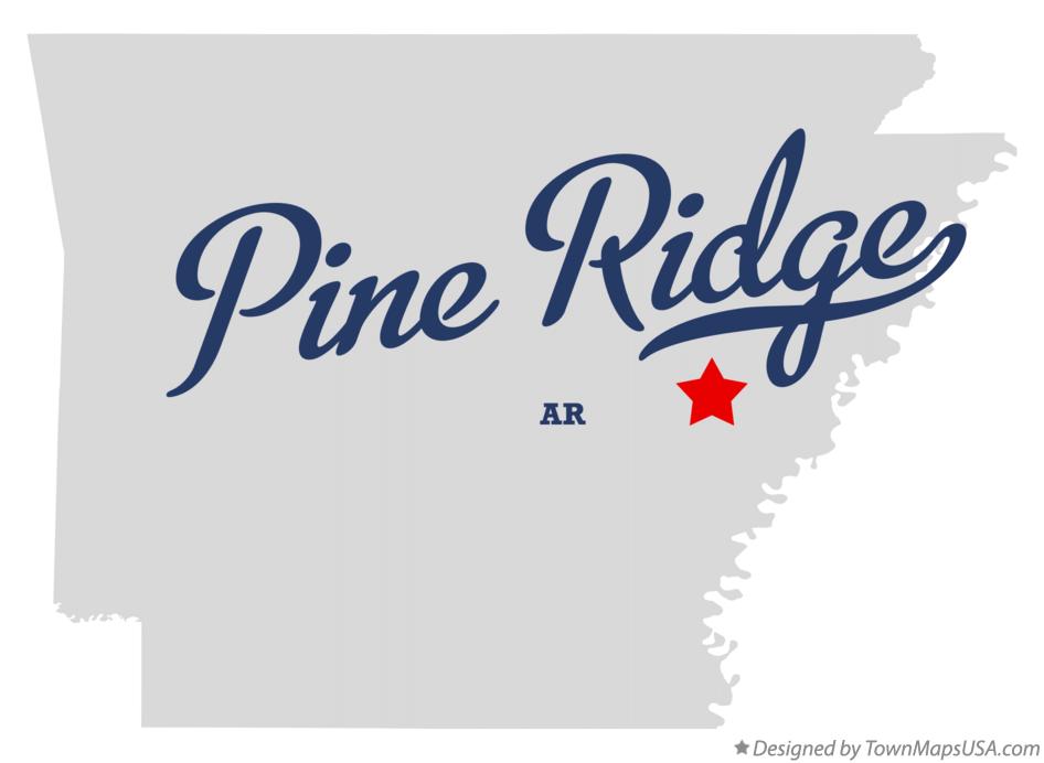 Map of Pine Ridge Arkansas AR