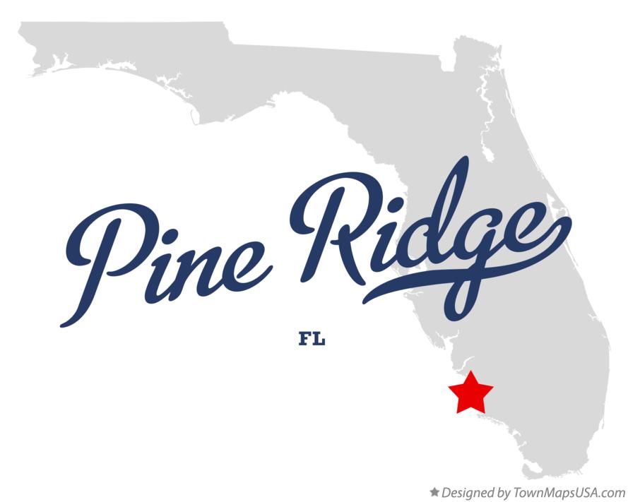 Map of Pine Ridge Florida FL