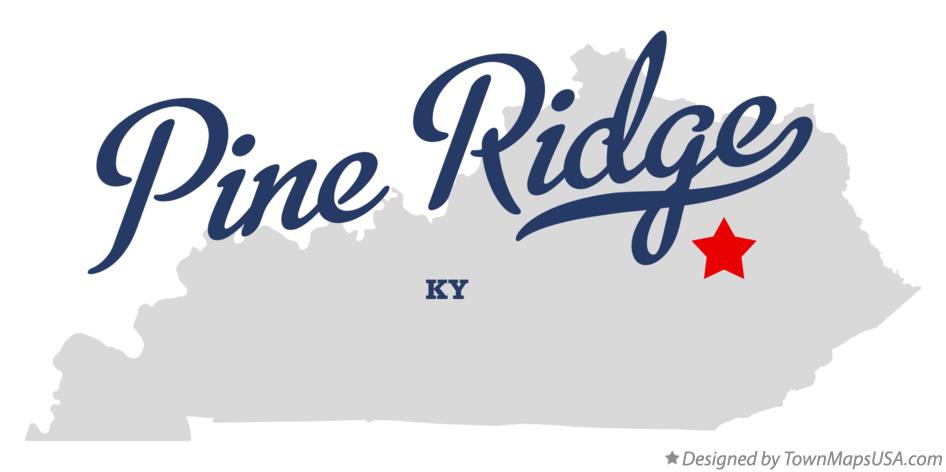Map of Pine Ridge Kentucky KY