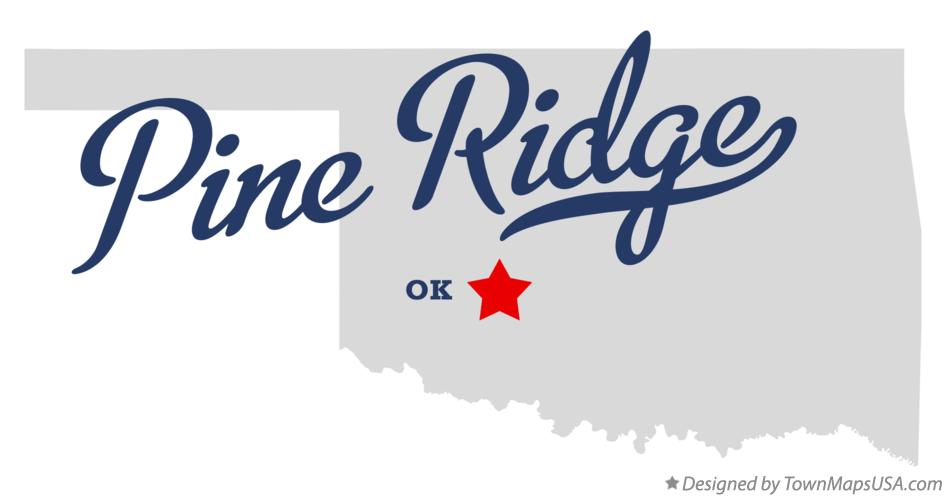 Map of Pine Ridge Oklahoma OK