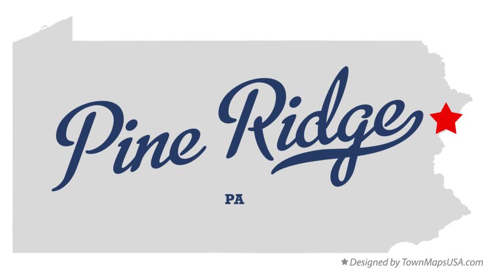 Map of Pine Ridge Pennsylvania PA