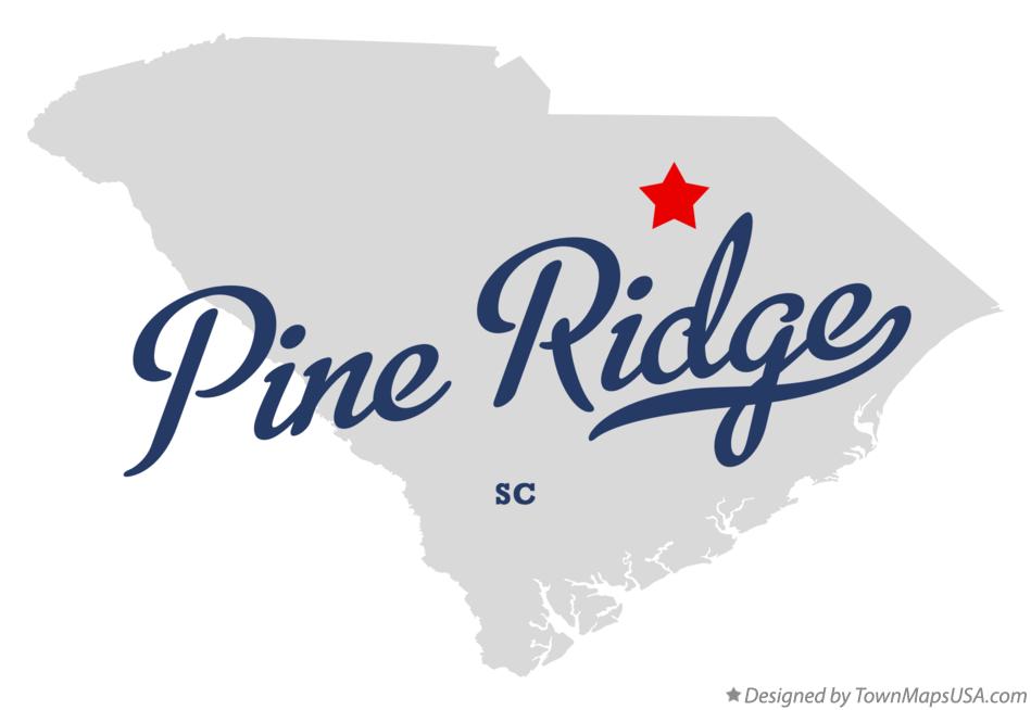 Map of Pine Ridge South Carolina SC
