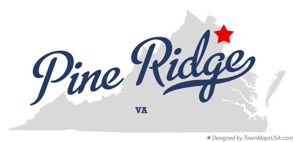 Map of Pine Ridge Virginia VA