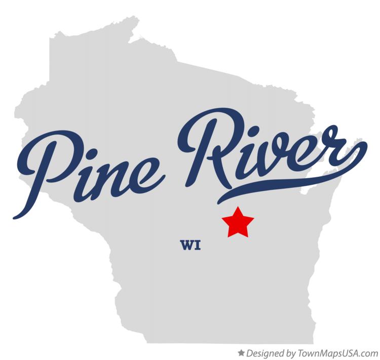 Map of Pine River Wisconsin WI