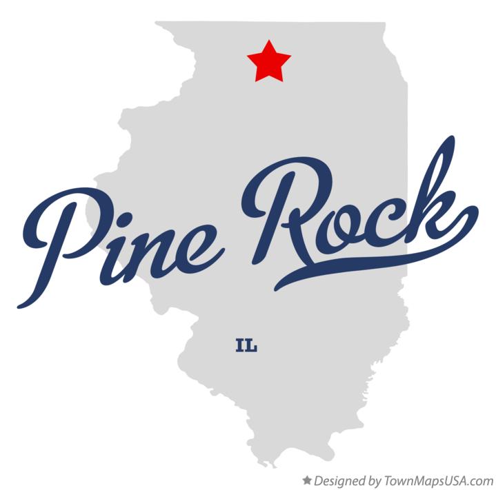 Map of Pine Rock Illinois IL