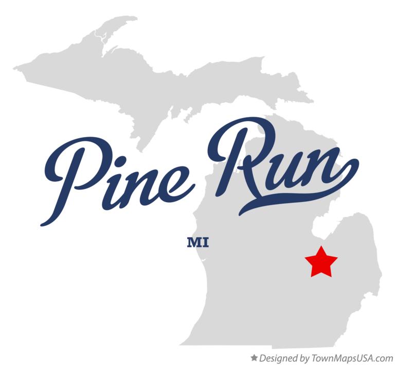 Map of Pine Run Michigan MI