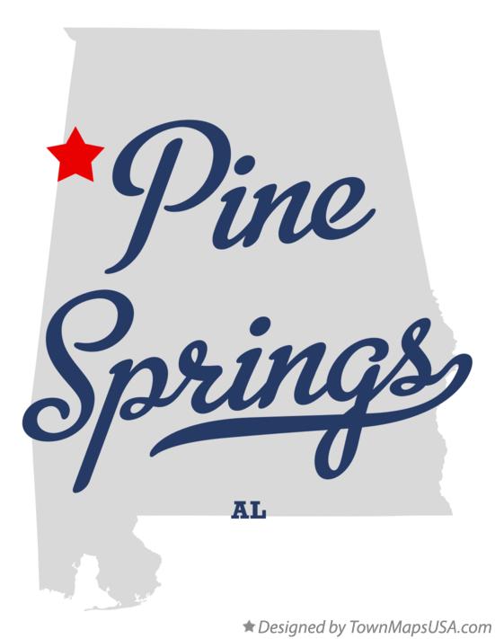 Map of Pine Springs Alabama AL