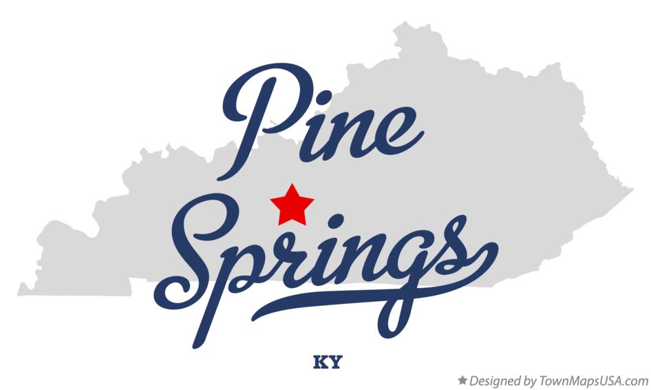Map of Pine Springs Kentucky KY