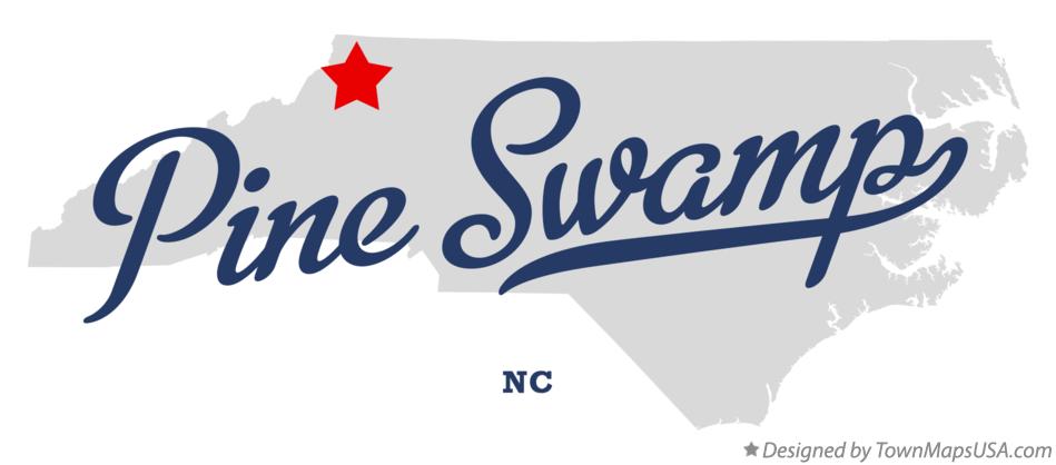 Map of Pine Swamp North Carolina NC