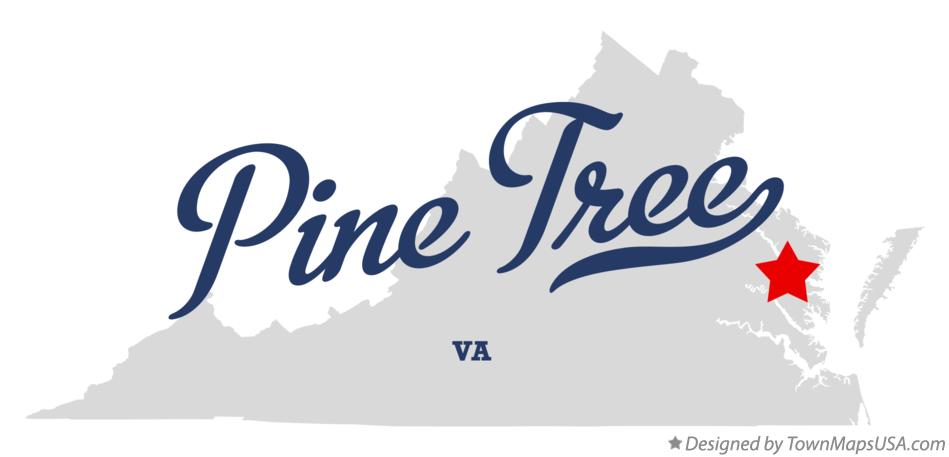 Map of Pine Tree Virginia VA