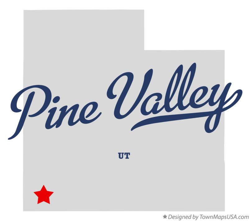 Map of Pine Valley Utah UT