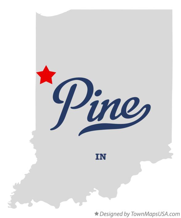 Map of Pine Indiana IN