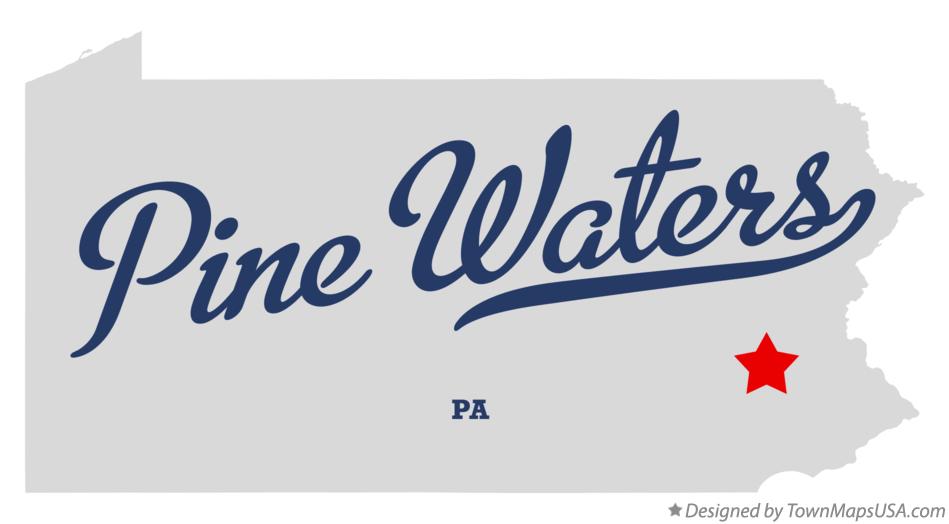 Map of Pine Waters Pennsylvania PA