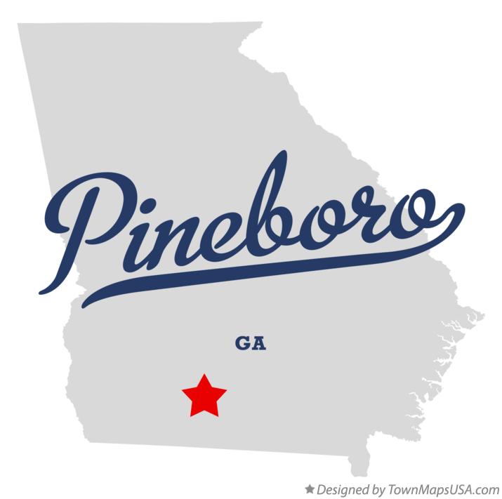 Map of Pineboro Georgia GA