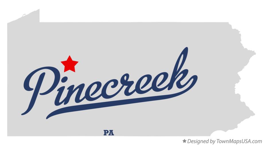 Map of Pinecreek Pennsylvania PA